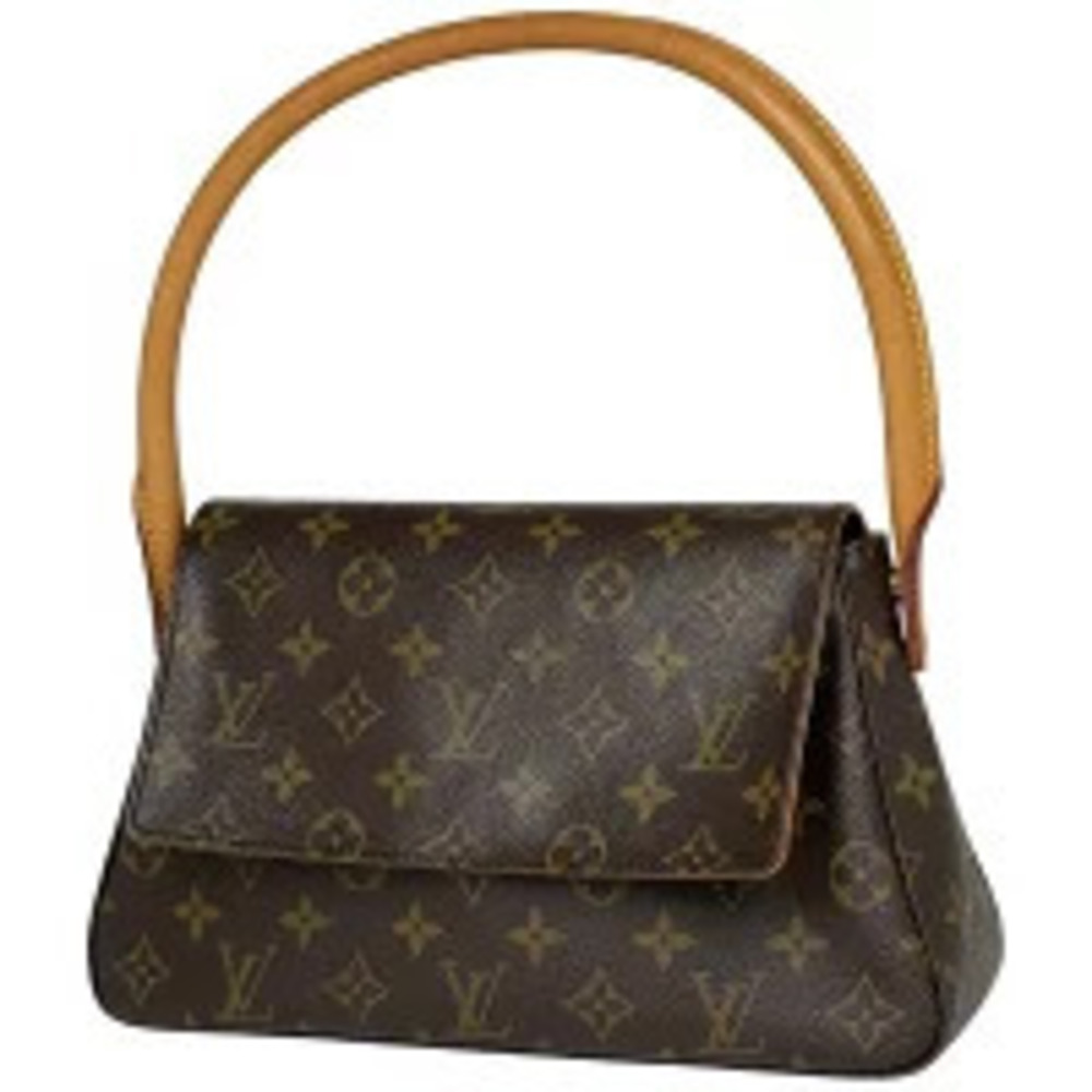 Louis Vuitton Looping Shoulder Bag Hobo Handbag Monogram Brown - Picture 1 of 7